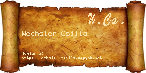 Wechsler Csilla névjegykártya